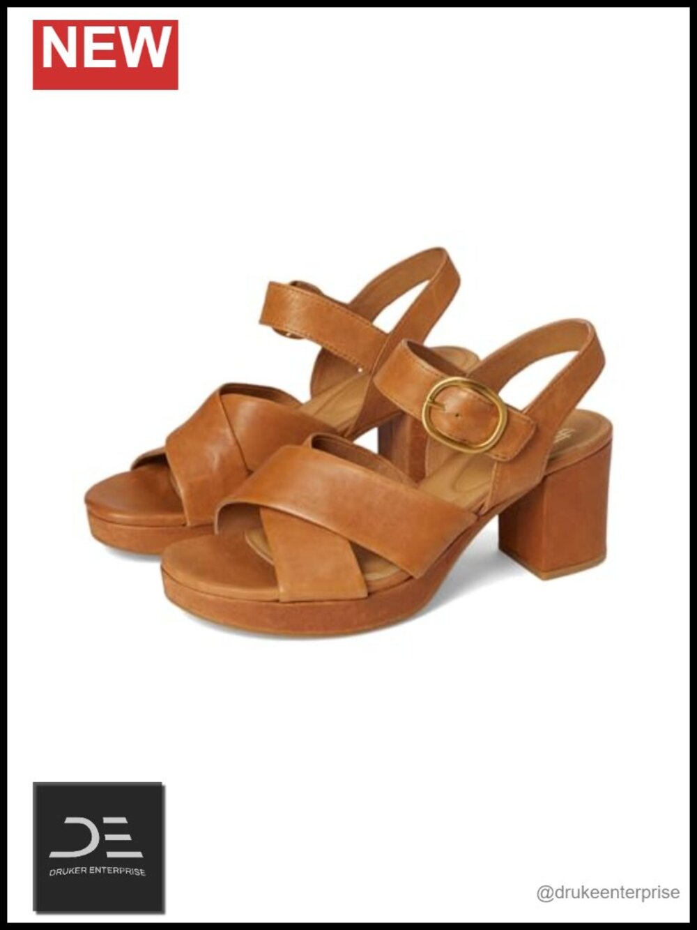 Leather Platform Sandals Ankle Strap Wedge Heels for Women